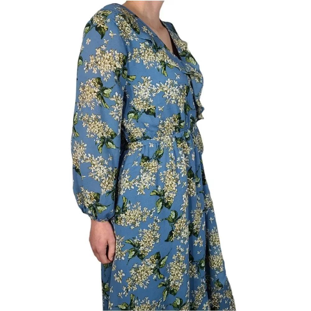 Entro Long Blue Floral Dress - Picture 2 of 10
